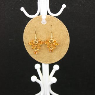 Boucles d'oreilles coeur cristal