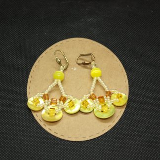 Boucles d'oreilles boutons nacre